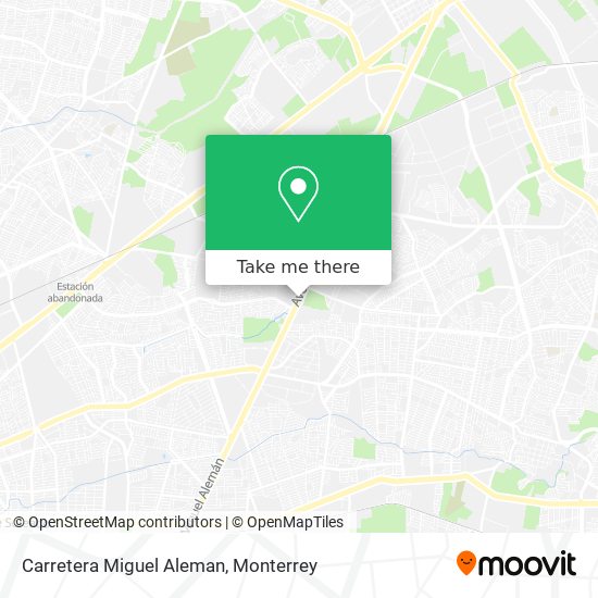 Carretera Miguel Aleman map