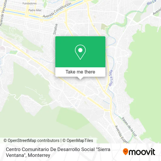 Mapa de Centro Comunitario De Desarrollo Social "Sierra Ventana"