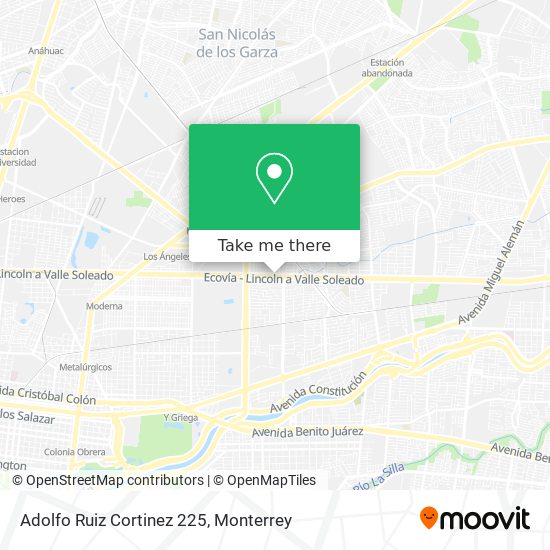 Adolfo Ruiz Cortinez 225 map