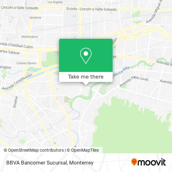 BBVA Bancomer Sucursal map