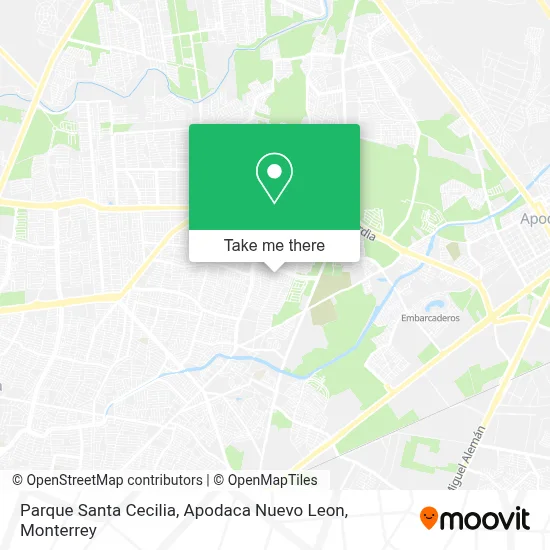 Parque Santa Cecilia, Apodaca Nuevo Leon map