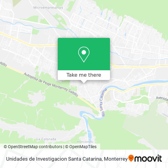 Unidades de Investigacion Santa Catarina map