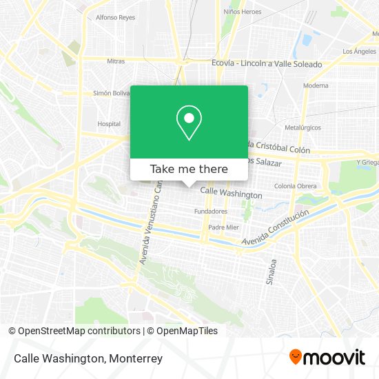 Mapa de Calle Washington