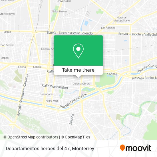 Departamentos heroes del 47 map
