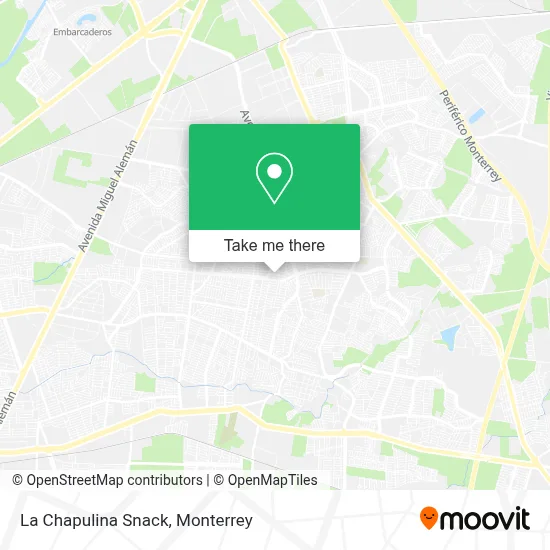 La Chapulina Snack map