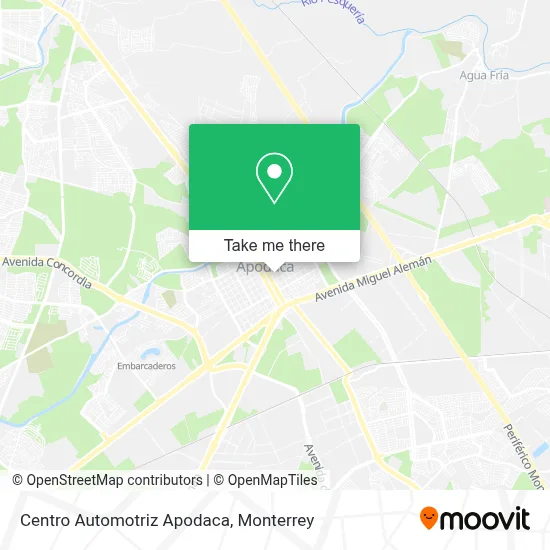 Centro Automotriz Apodaca map
