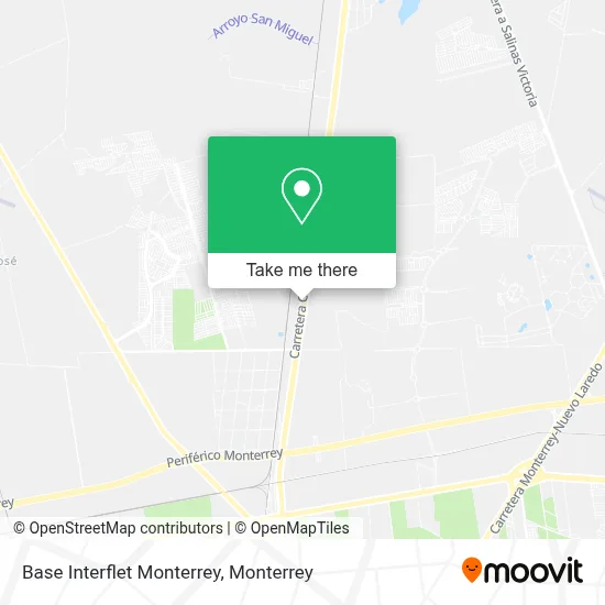 Base Interflet Monterrey map