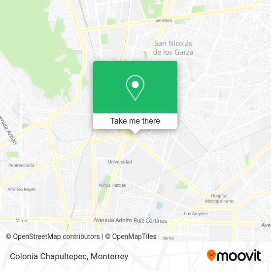 Colonia Chapultepec map