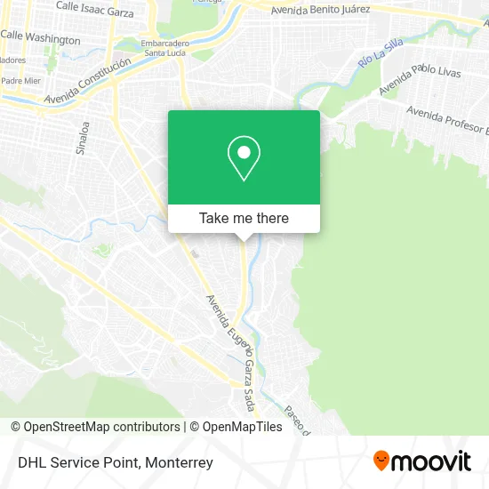 DHL Service Point map