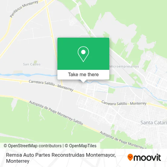 Remsa Auto Partes Reconstruidas Montemayor map