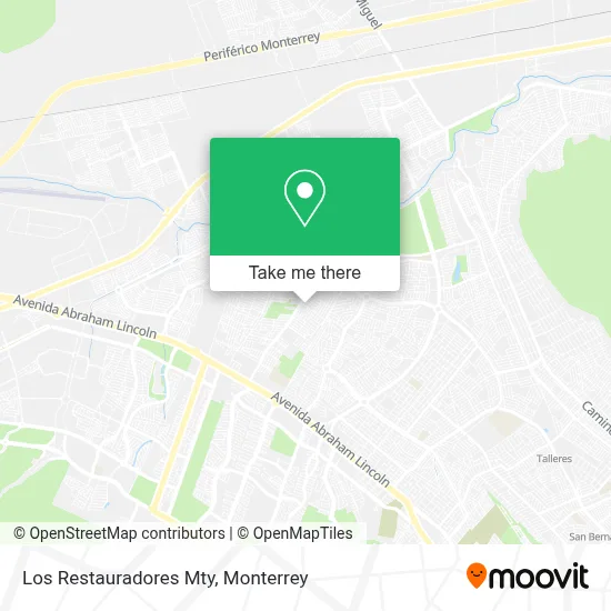 Los Restauradores Mty map