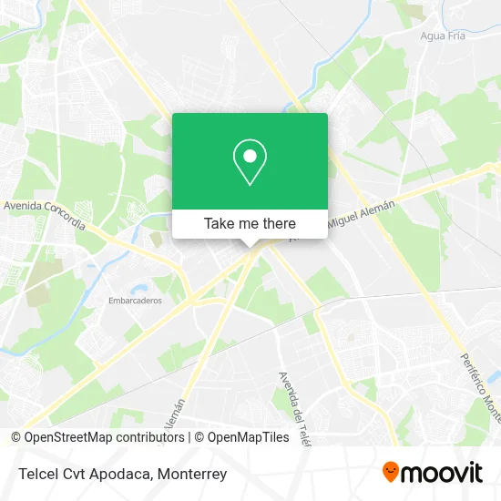 Telcel Cvt Apodaca map