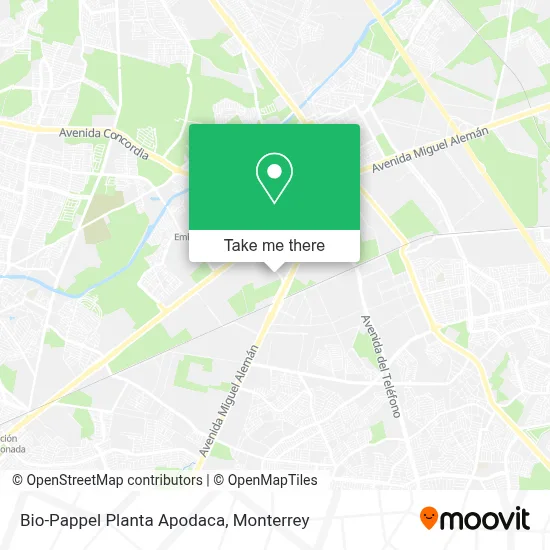 Bio-Pappel Planta Apodaca map