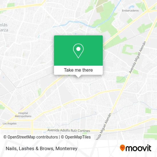 Nails, Lashes & Brows map