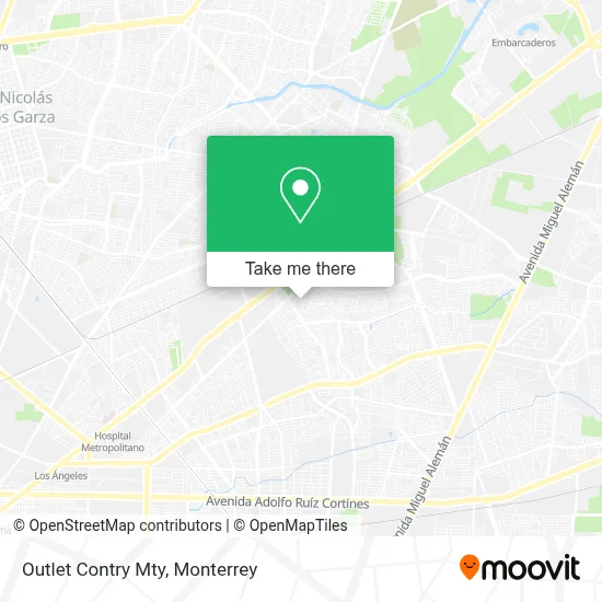 Outlet Contry Mty map