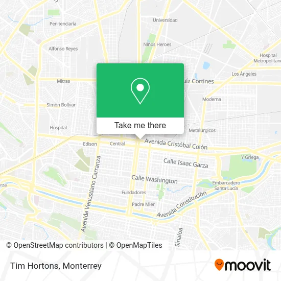 Tim Hortons map
