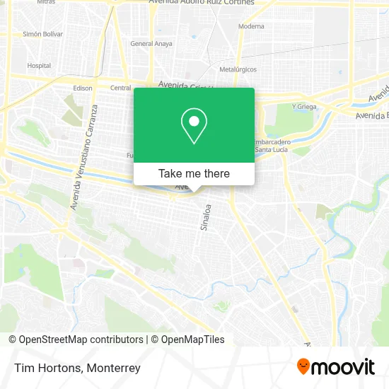 Tim Hortons map