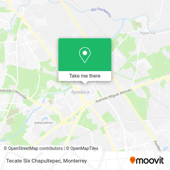 Tecate Six Chapultepec map