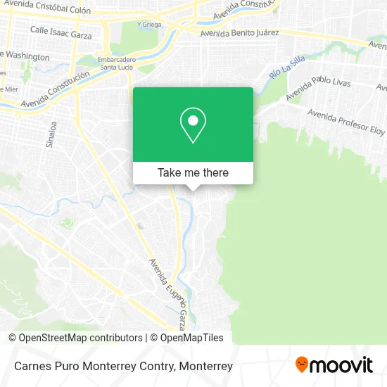 Carnes Puro Monterrey Contry map