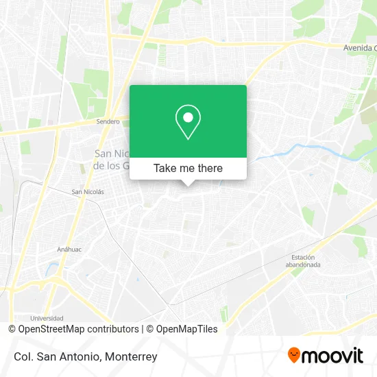 Col. San Antonio map