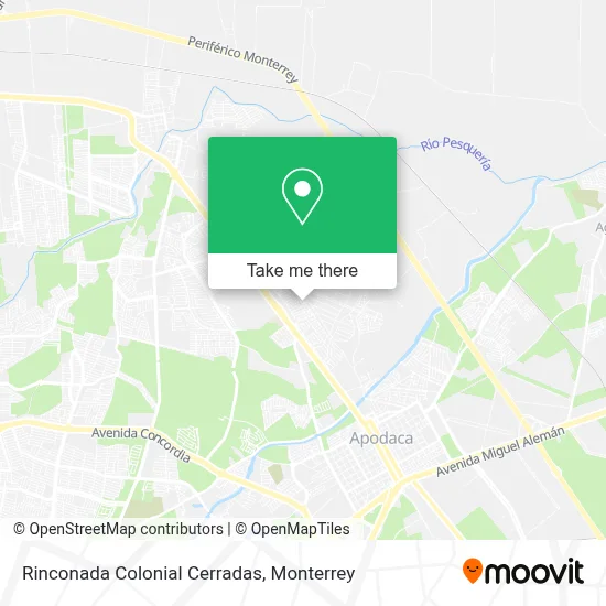 Rinconada Colonial Cerradas map