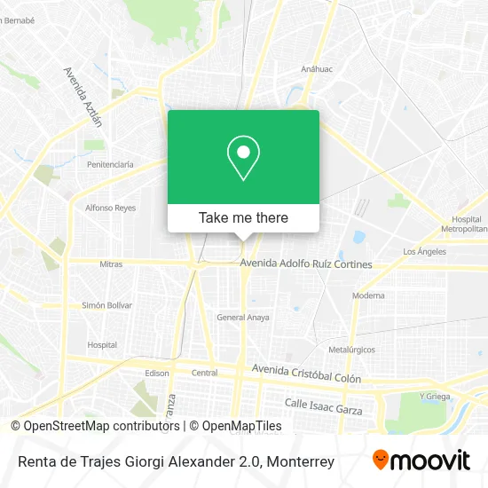 Renta de Trajes Giorgi Alexander 2.0 map