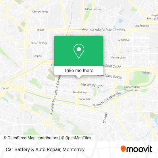 Car Battery & Auto Repair map