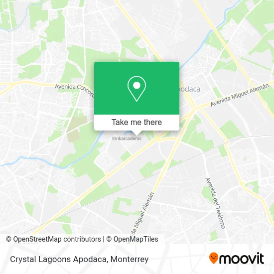 Crystal Lagoons Apodaca map