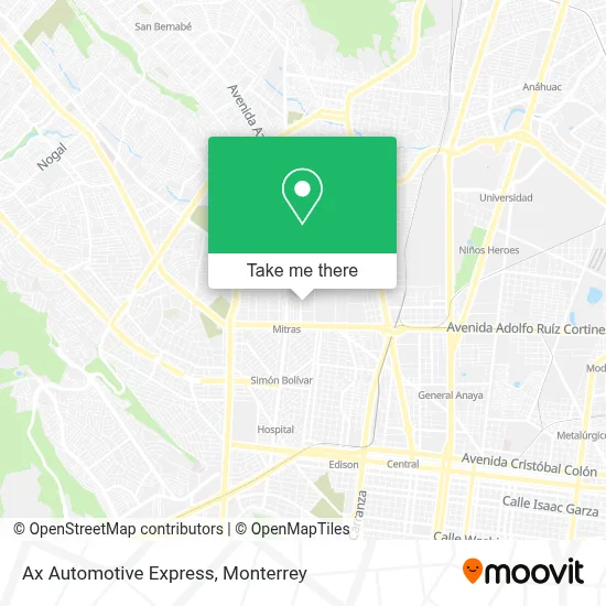 Ax Automotive Express map