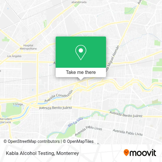 Kabla Alcohol Testing map