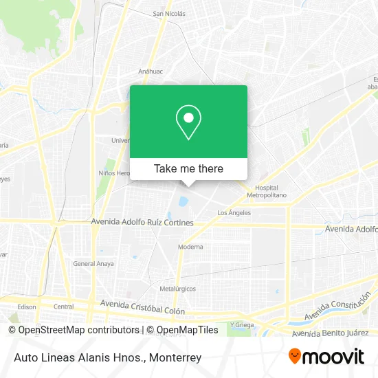 Auto Lineas Alanis Hnos. map