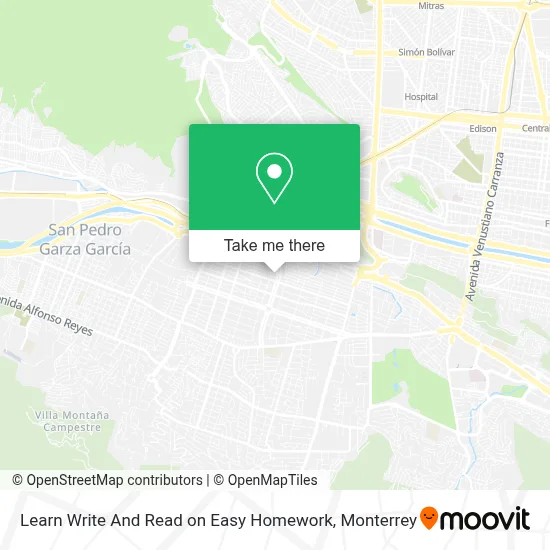 Learn Write And Read on Easy Homework map