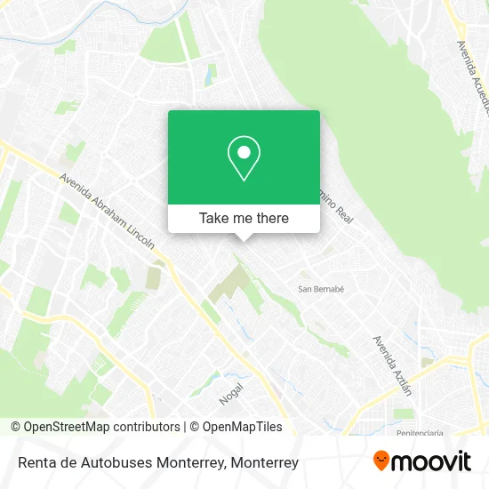 Renta de Autobuses Monterrey map