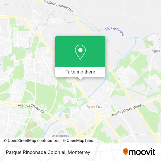 Parque Rinconada Colonial map