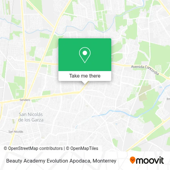 Beauty Academy Evolution Apodaca map