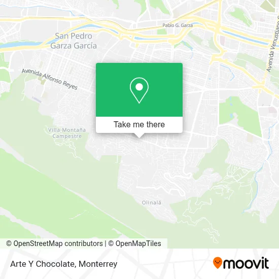 Arte Y Chocolate map