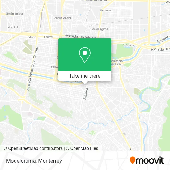 Modelorama map