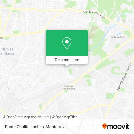 Ponte Chulita Lashes map