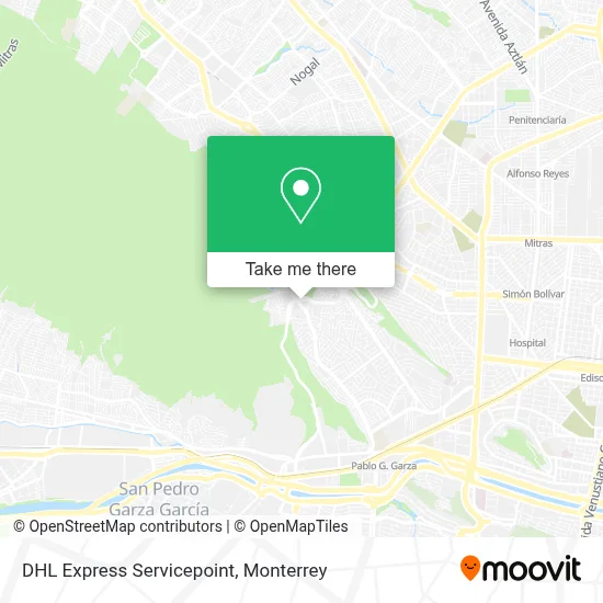 DHL Express Servicepoint map