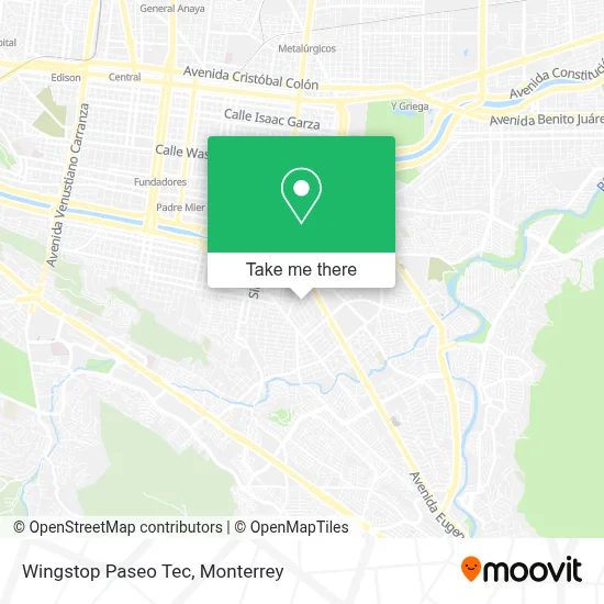 Wingstop Paseo Tec map