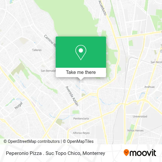 Peperonio Pizza . Suc Topo Chico map