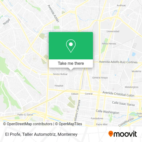 El Profe,  Taller Automotriz map