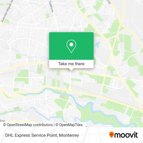 DHL Express Service Point map