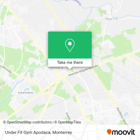 Under Fit Gym Apodaca map
