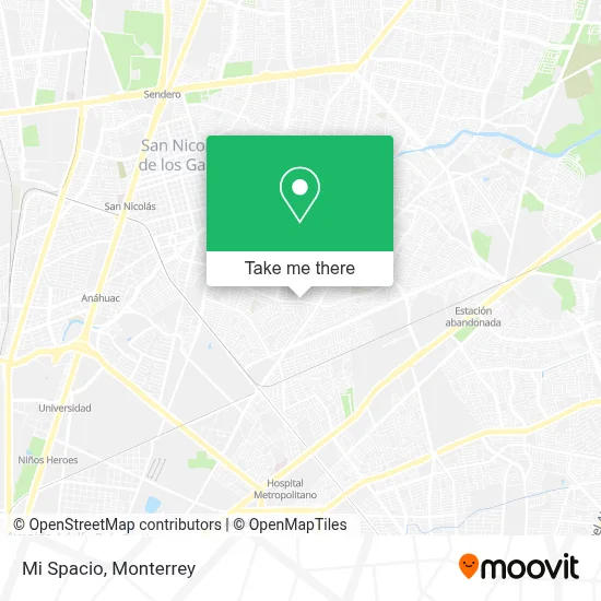 Mi Spacio map