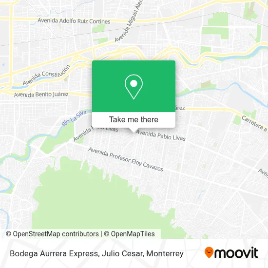Bodega Aurrera Express, Julio Cesar map