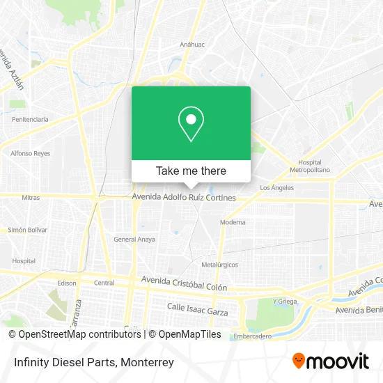 Infinity Diesel Parts map