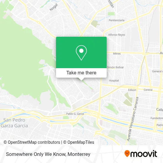 Somewhere Only We Know map