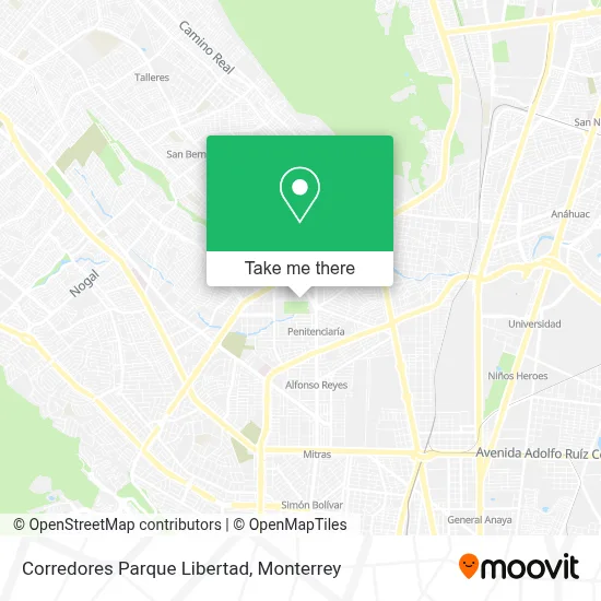Corredores Parque Libertad map