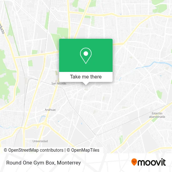 Round One Gym Box map